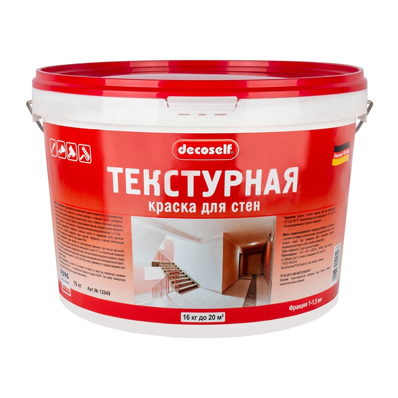 Краска текстурная декоративная акриловая Pufas Decoself (16 кг)